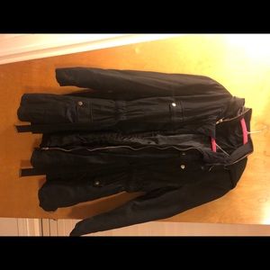 Black hooded jacket